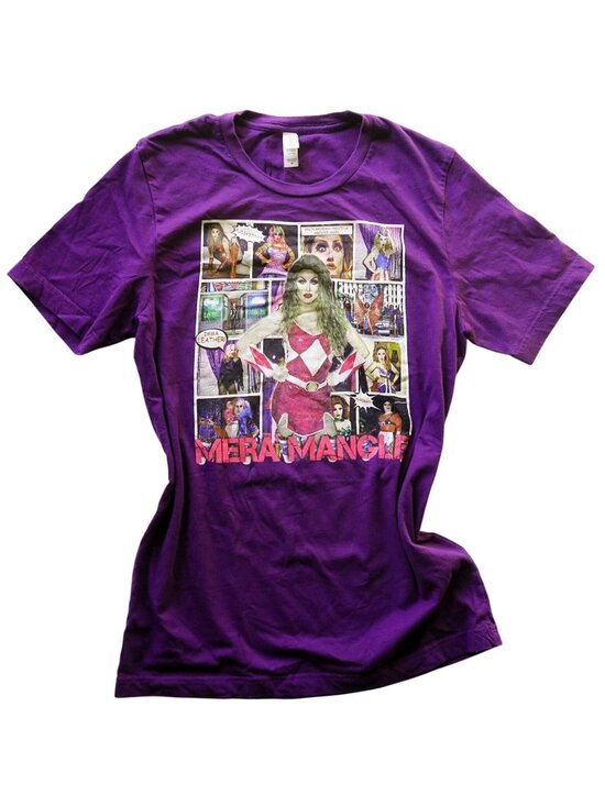 Bella + Canvas Tops - Mera Mangle Collage Purple T-Shirt St. Louis Drag Queen Size Medium Fitted Tee
